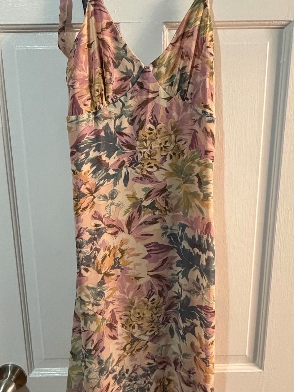 Melrose and Market Pastel Floral Slip Midi Dress in Pink, Green and Blue